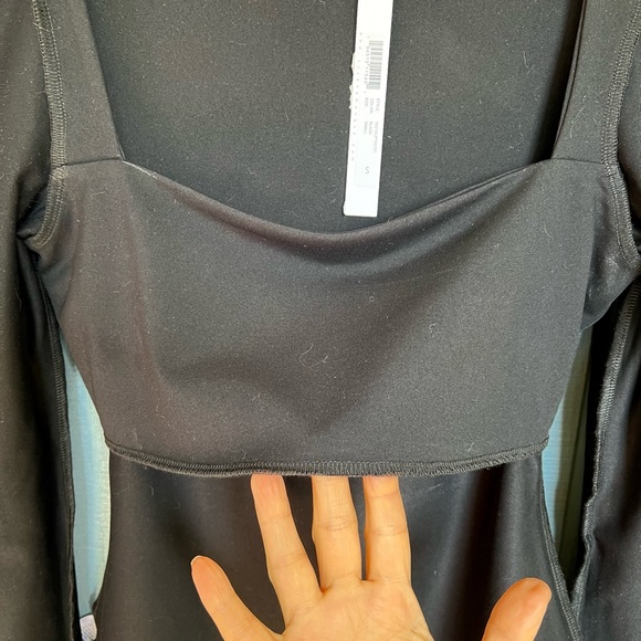 Susana Monaco black long sleeve square neck top puff sleeve capsule S NWT - Picture 4 of 7